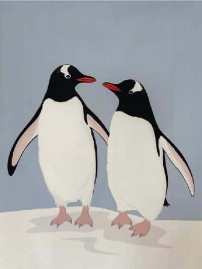 TEA TOWEL - GENTOO PAIR